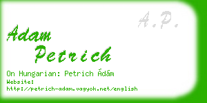 adam petrich business card